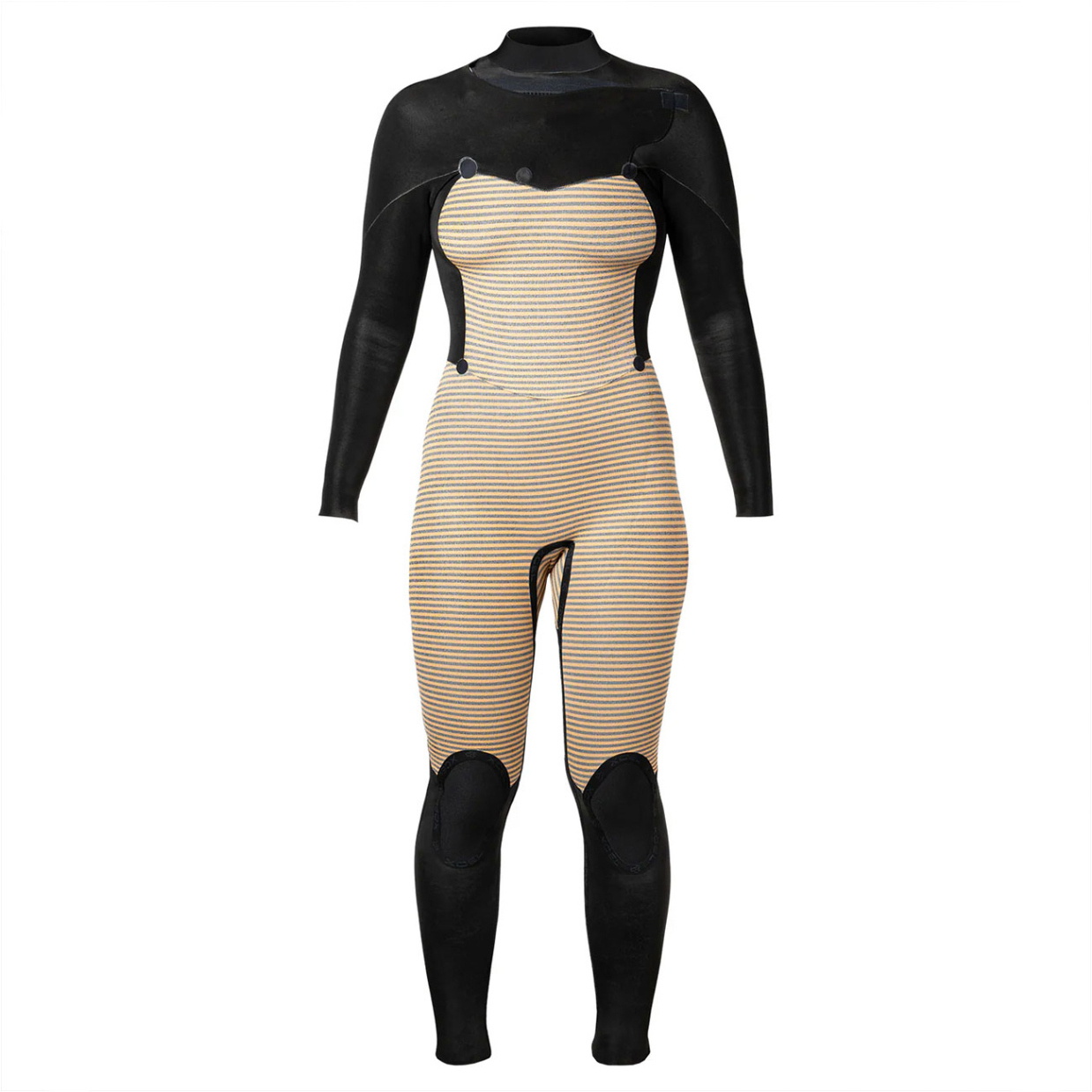 2026 Xcel Da Donna Comp 4/3mm Chest Zip Muta WN43ZXC4P - Black / Palm Print